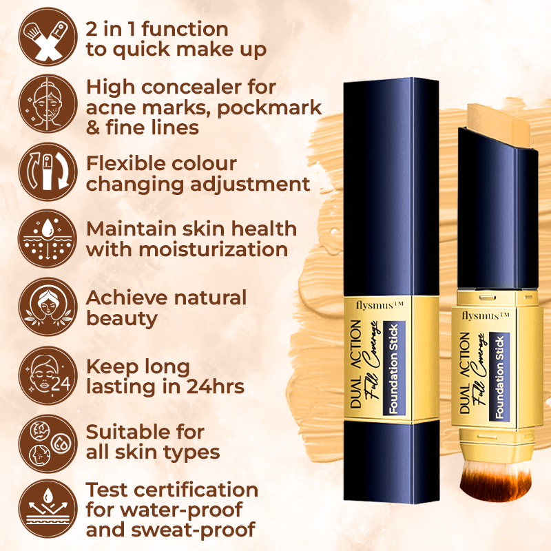 flysmus™ Dual Action Full Coverage Foundation-Stift